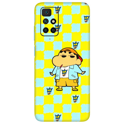 Xiaomi Redmi Phone Skins (All Models) - Yellow Blue Shinchan Cute - 3D Embossed Finish (L-221) Redmi 10 Prime