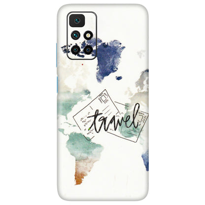 Xiaomi Redmi Phone Skins (All Models) - Travel The World - 3D Embossed Finish (L-232) Redmi 10 Prime