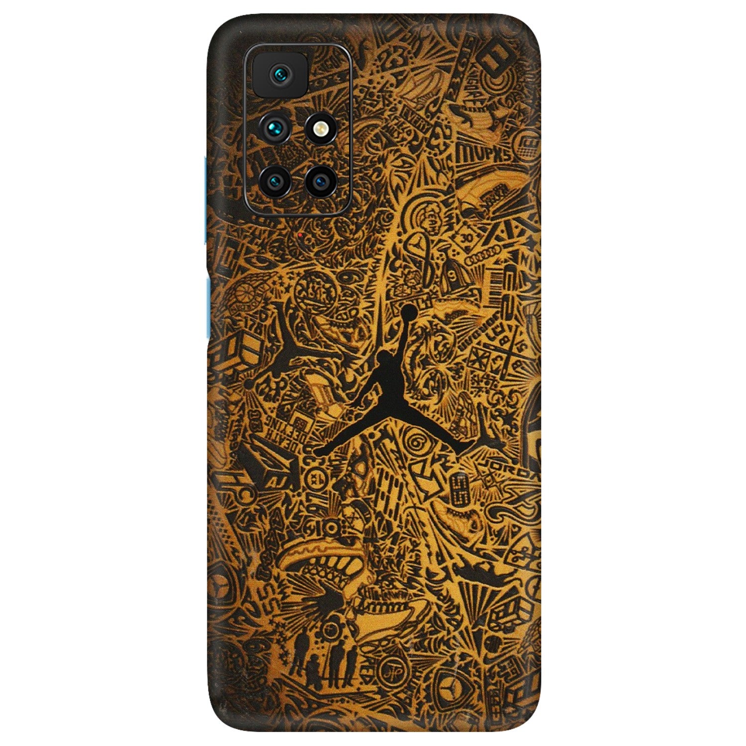 Xiaomi Redmi Phone Skins (All Models) - Premium Gold Basketball Player - 3D Embossed Finish (L-236) Redmi 10 Prime