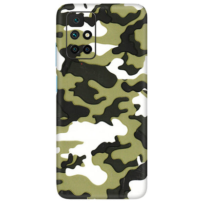 Xiaomi Redmi Phone Skins (All Models) - Camouflages White And Green - 3D Embossed Finish (L-243) Redmi 10 Prime