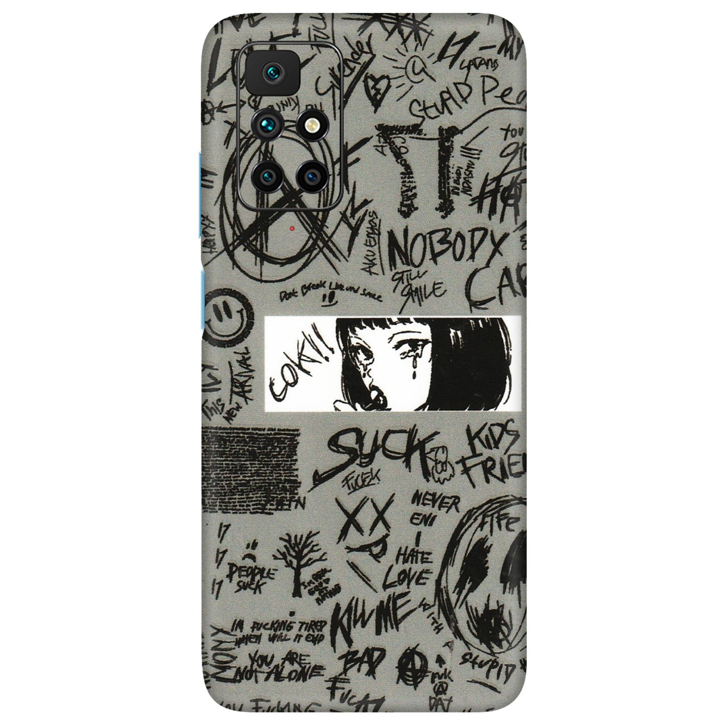 Xiaomi Redmi Phone Skins (All Models) - Never Have Love Anime - 3D Embossed Finish (L-260) Redmi 10 Prime