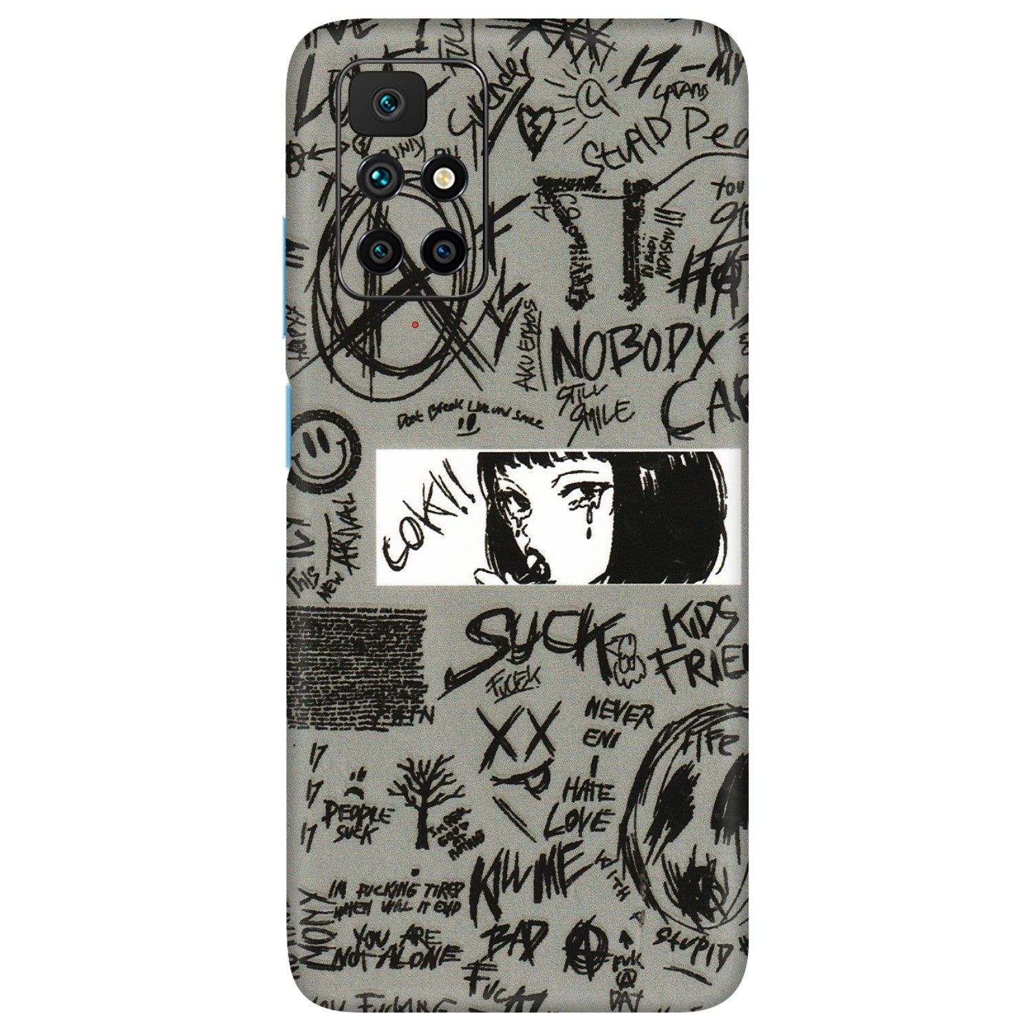 Xiaomi Redmi Phone Skins (All Models) - Never Have Love Anime - 3D Embossed Finish (L-260) Redmi 10 Prime