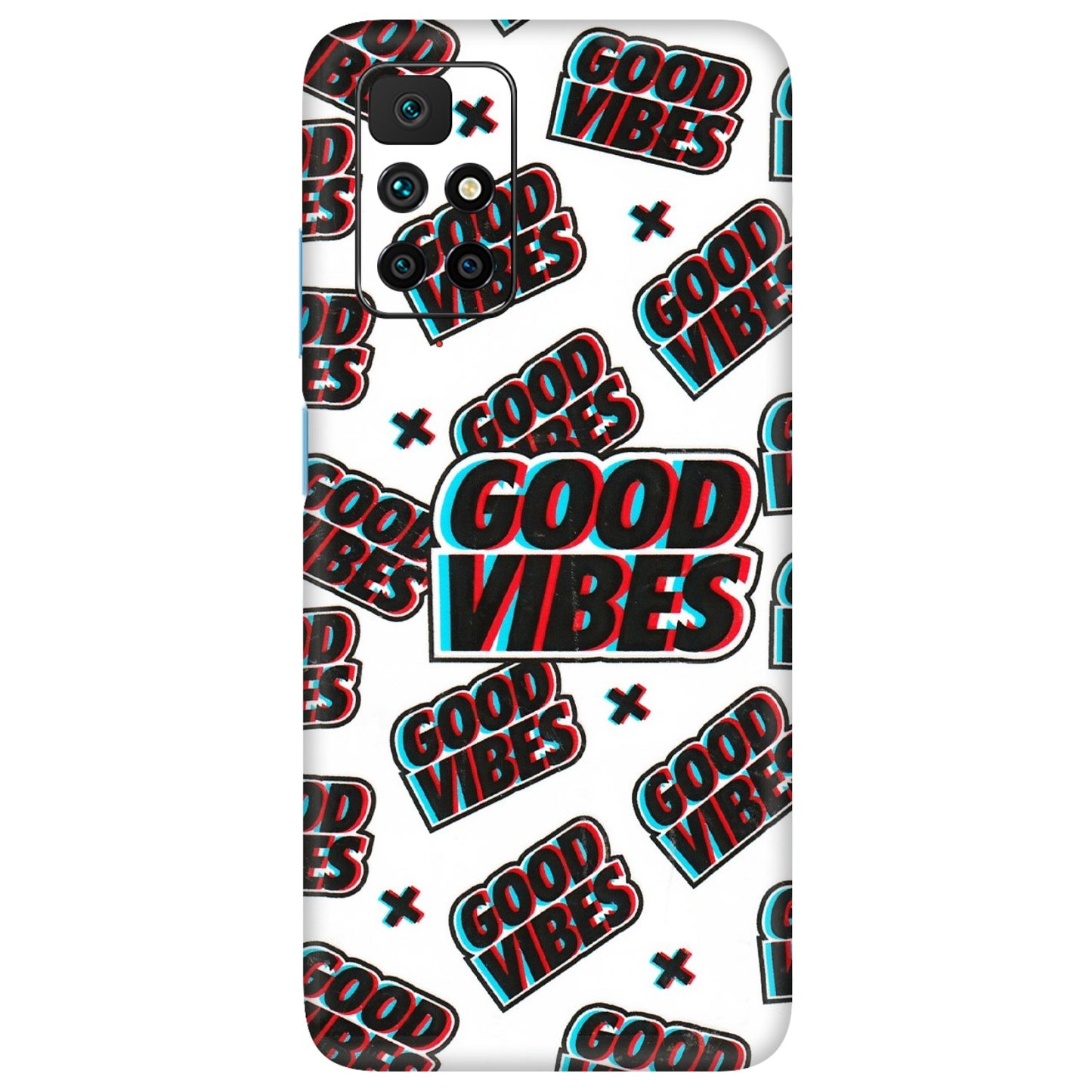 Xiaomi Redmi Phone Skins (All Models) - Good Vibes - 3D Embossed Finish (L-282) Redmi 10 Prime