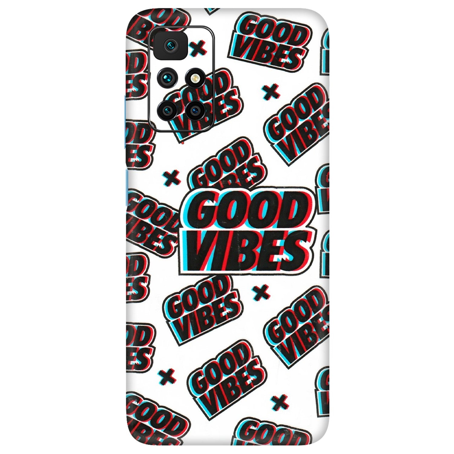Xiaomi Redmi Phone Skins (All Models) - Good Vibes - 3D Embossed Finish (L-282) Redmi 10 Prime