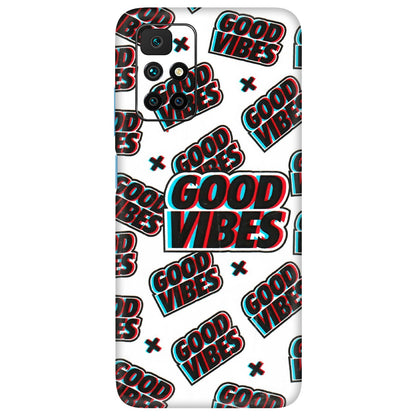 Xiaomi Redmi Phone Skins (All Models) - Good Vibes - 3D Embossed Finish (L-282) Redmi 10 Prime