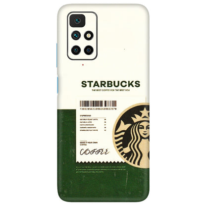 Xiaomi Redmi Phone Skins (All Models) - Starbucks Barcode - 3D Embossed Finish (L-308) Redmi 10 Prime