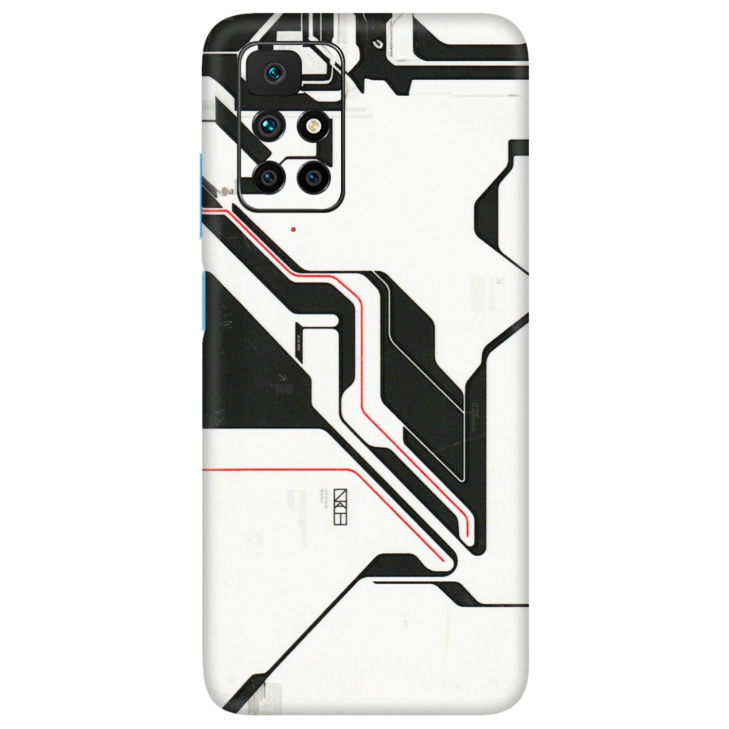 Xiaomi Redmi Phone Skins (All Models) - White Techy Logo - 3D Embossed Finish (L-312) Redmi 10 Prime