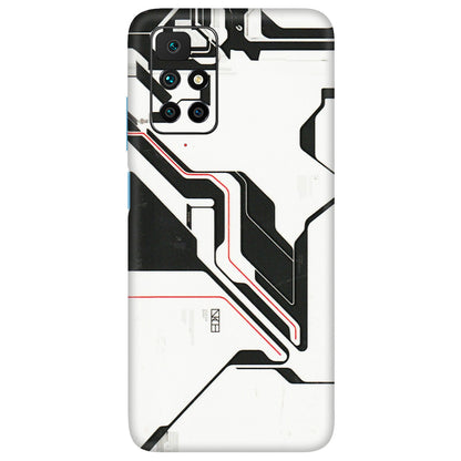 Xiaomi Redmi Phone Skins (All Models) - White Techy Logo - 3D Embossed Finish (L-312) Redmi 10 Prime