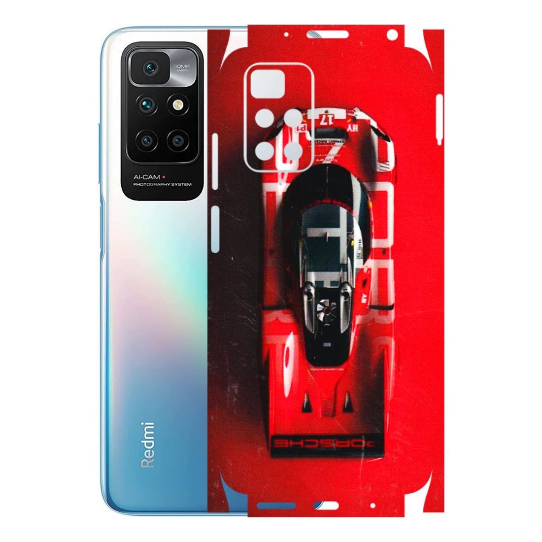 Xiaomi Redmi Phone Skins (All Models) - Red Porsche Car Logo - 3D Embossed Finish (L-315) Redmi 10 Prime