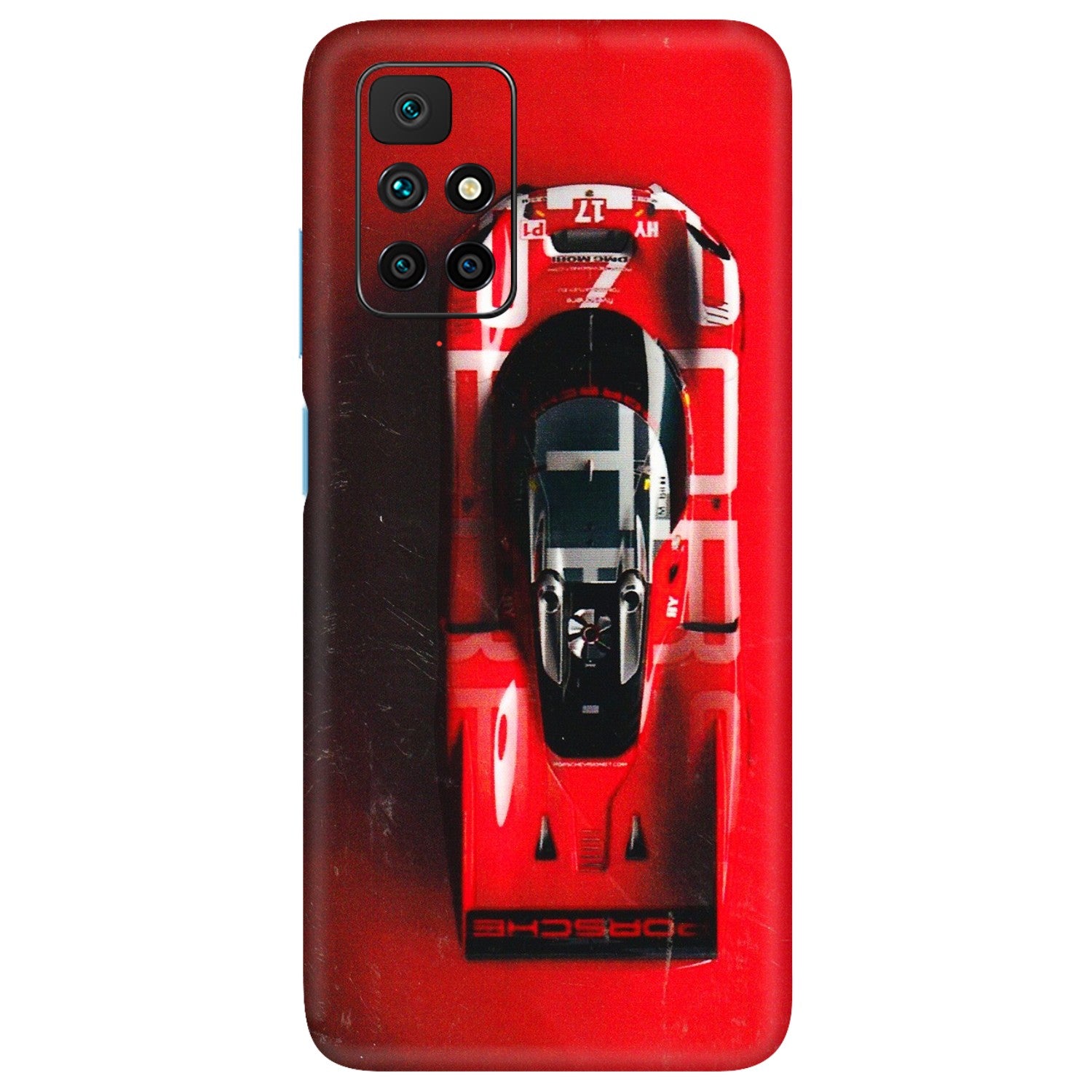 Xiaomi Redmi Phone Skins (All Models) - Red Porsche Car Logo - 3D Embossed Finish (L-315) Redmi 10 Prime