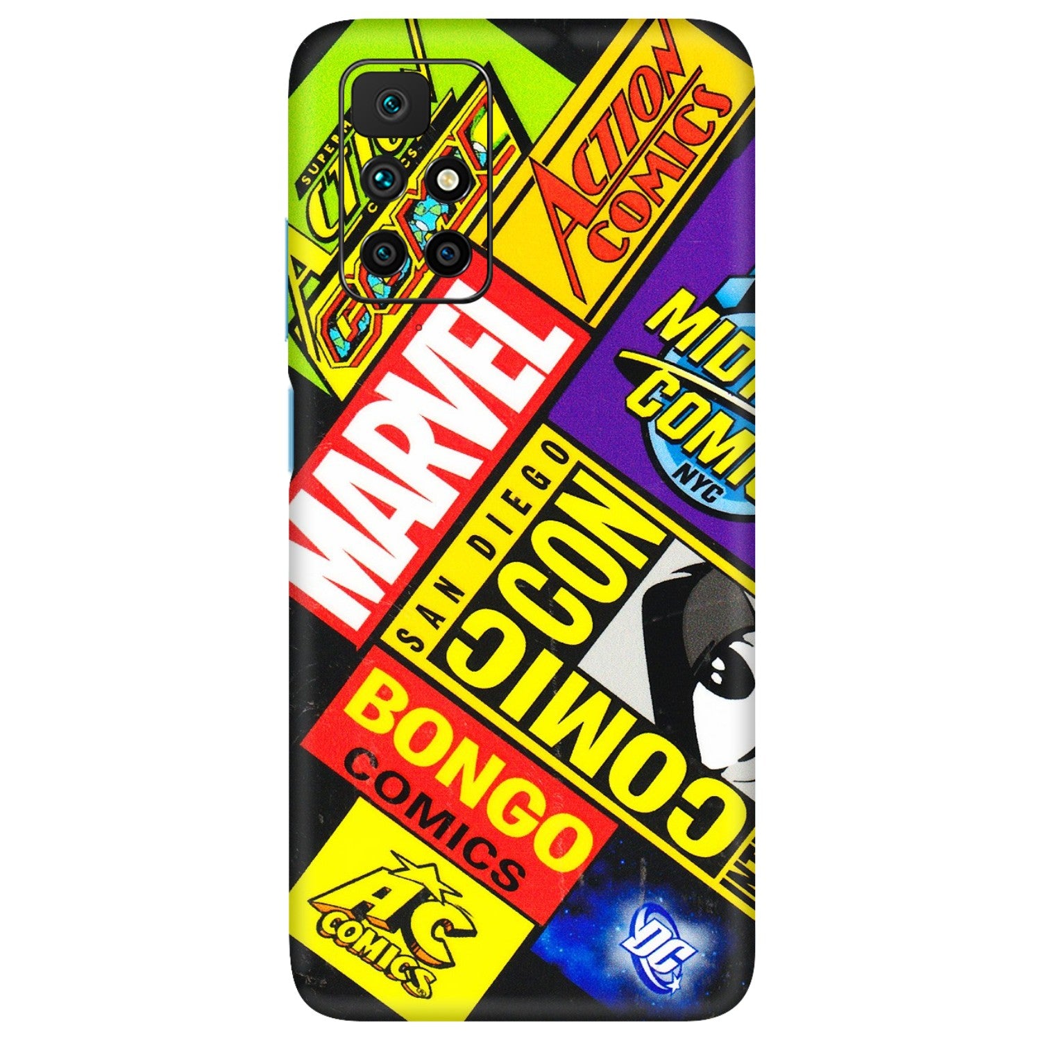 Xiaomi Redmi Phone Skins (All Models) - Bongo Comic Con - 3D Embossed Finish (L-325) Redmi 10 Prime