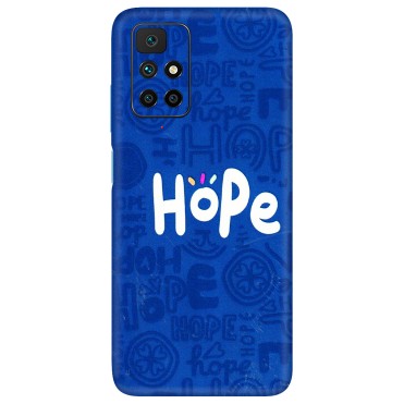 Xiaomi Redmi Phone Skins (All Models) - Hope Doodles Blue - 3D Embossed Finish (L-43) Redmi 10 Prime