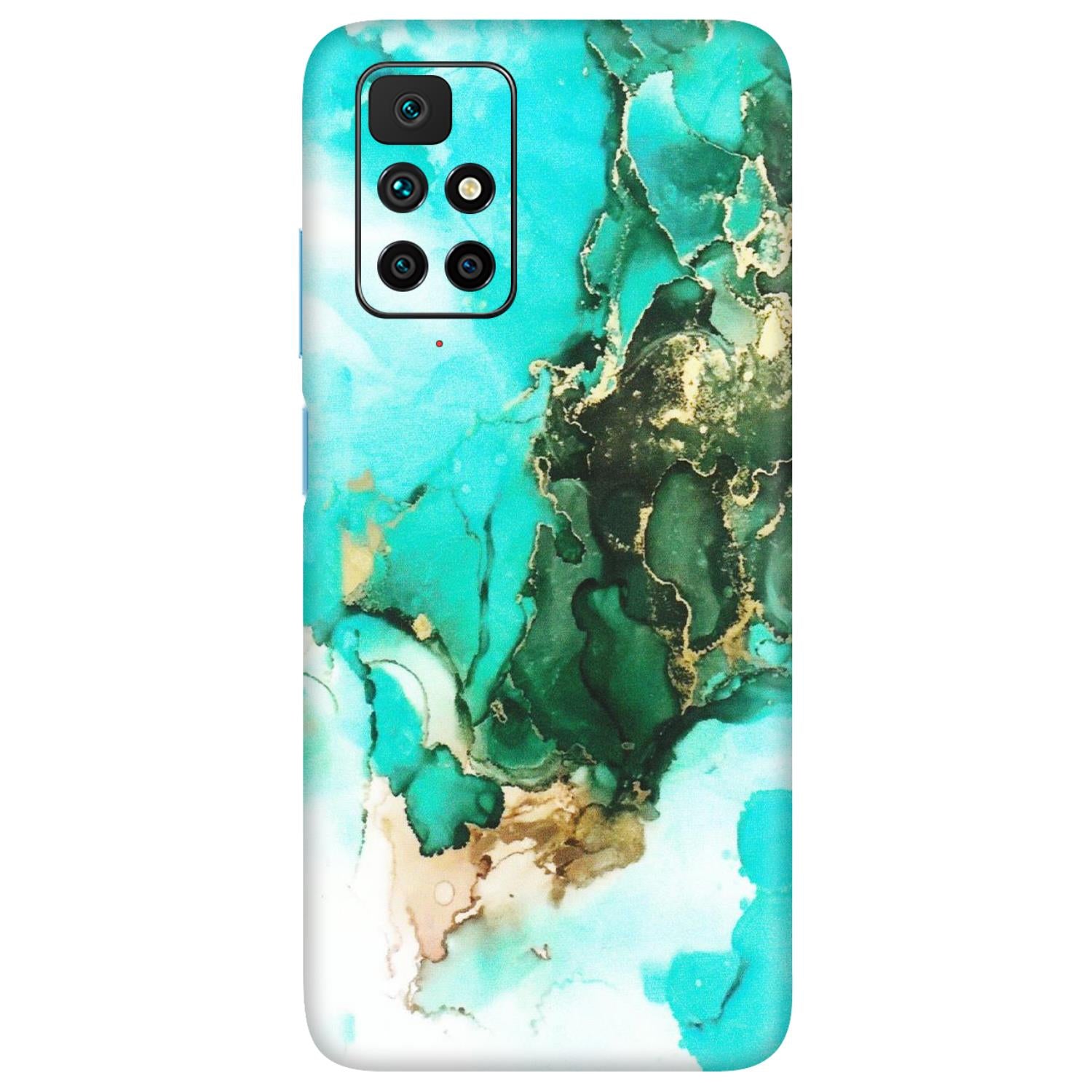 Xiaomi Redmi Phone Skins (All Models) - The Blue Gold Marble - Matte Finish (M-124) Redmi 10 Prime