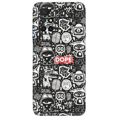 Xiaomi Redmi Phone Skins (All Models) - Dope Stay Classy Black Doodles - Matte Finish (M-126) Redmi 10 Prime