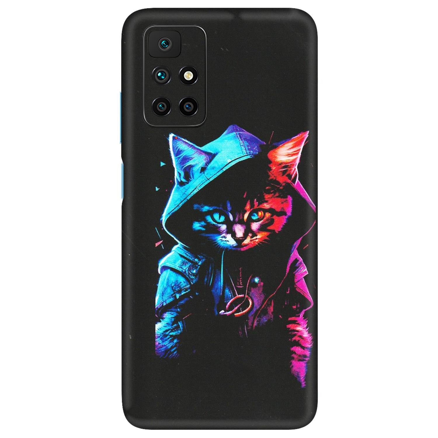 Xiaomi Redmi Phone Skins (All Models) - Cyberpunk Cat - Matte Finish (M-45) Redmi 10 Prime
