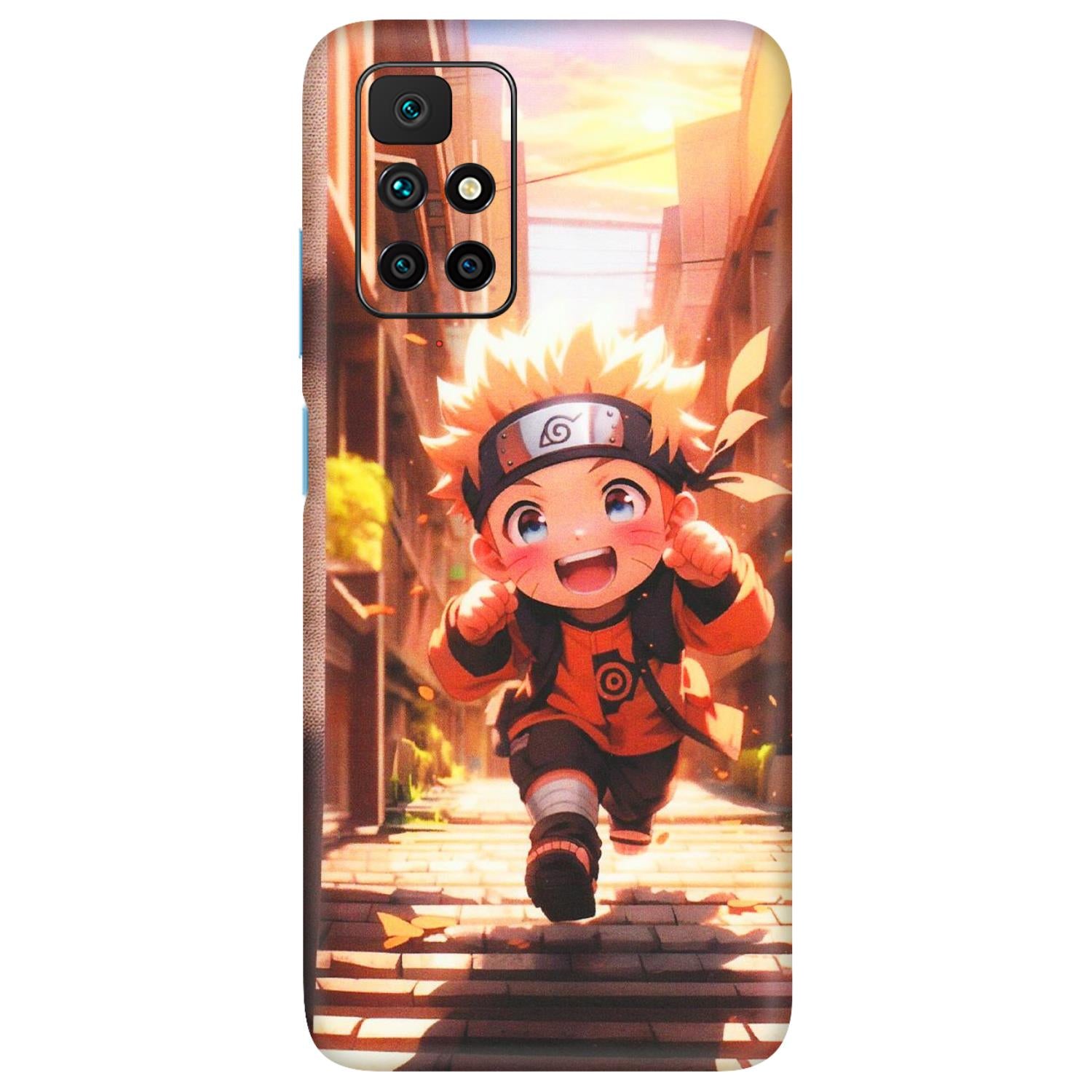 Xiaomi Redmi Phone Skins (All Models) - Naruto Cute Toon Running - Matte Finish (M-04) Redmi 10 Prime