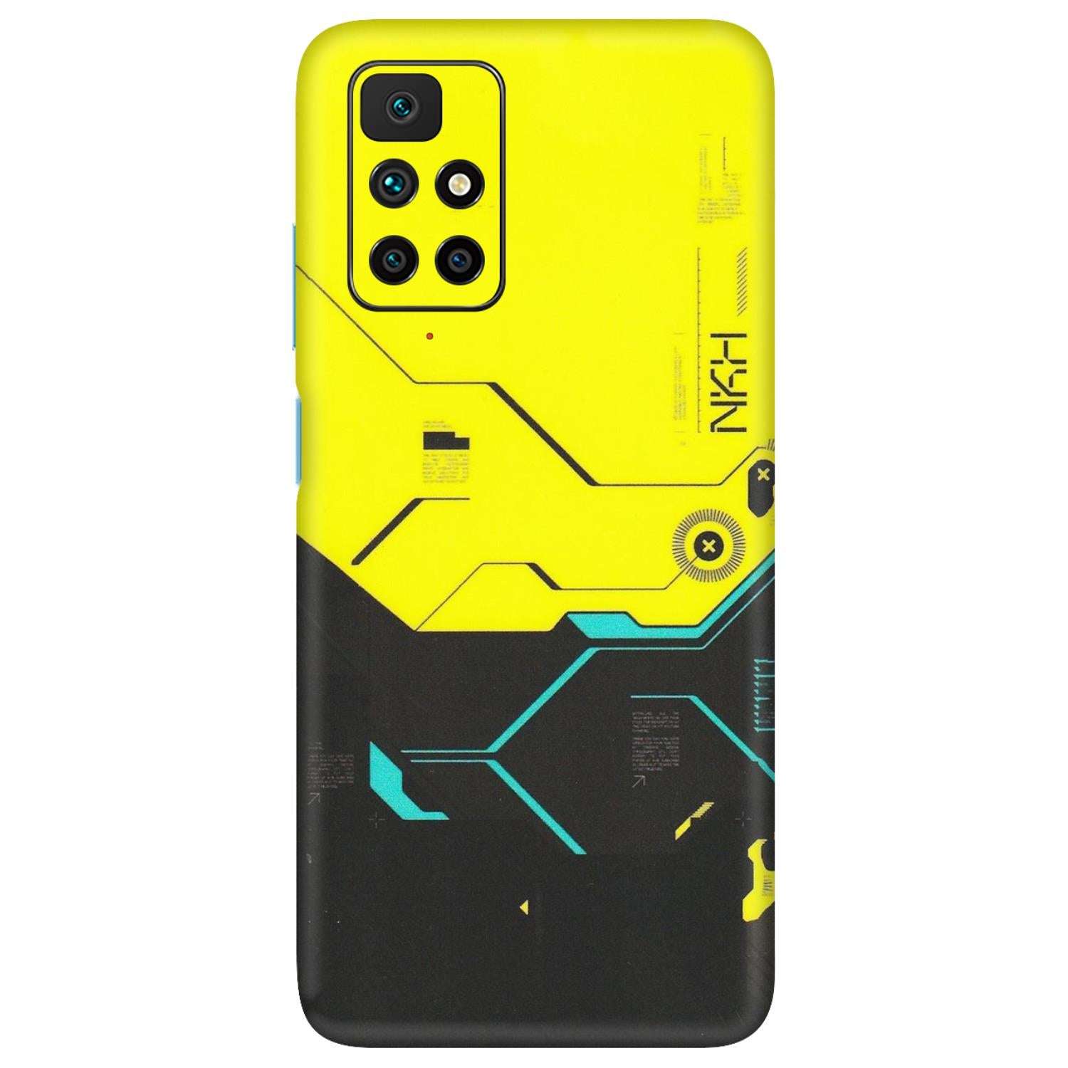 Xiaomi Redmi Phone Skins (All Models) - Black Yellow Technica - Matte Finish (M-53) Redmi 10 Prime