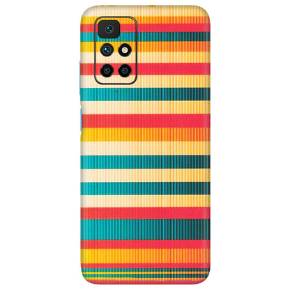 Xiaomi Redmi Phone Skins (All Models) - Colourful Stripes Soothing Effect - Matte Finish (M-86) Redmi 10 Prime