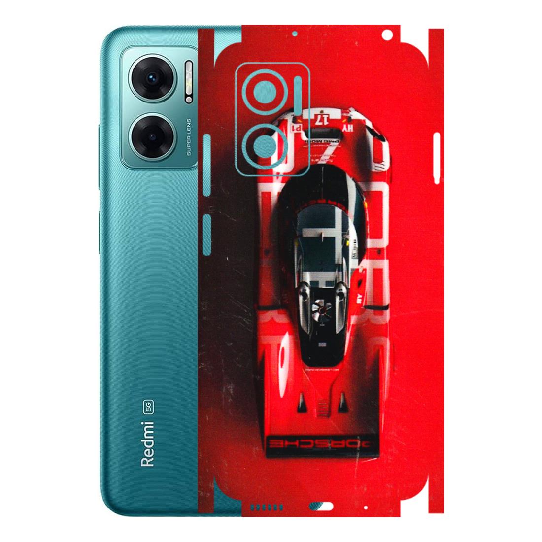 Xiaomi Redmi Phone Skins (All Models) - Red Porsche Car Logo - 3D Embossed Finish (L-315) Redmi 11 Prime 5G