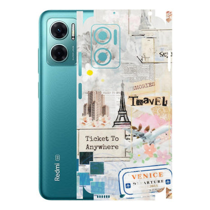 Xiaomi Redmi Phone Skins (All Models) - Travel Memories - Transparent Finish (T-09) Redmi 11 Prime 5G