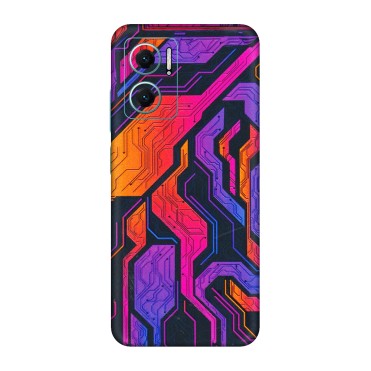 Xiaomi Redmi Phone Skins (All Models) - Tech Circuits Futuristic - 3D Embossed Finish (L-07) Redmi 11 Prime 5G