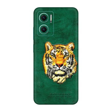 Xiaomi Redmi Phone Skins (All Models) - Leather Feel Tiger - 3D Embossed Finish (L-111) Redmi 11 Prime 5G