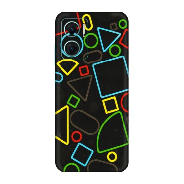 Xiaomi Redmi Phone Skins (All Models) - Black Shapes - 3D Embossed Finish (L-131) Redmi 11 Prime 5G