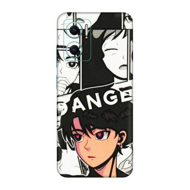 Xiaomi Redmi Phone Skins (All Models) - Danger Anime - 3D Embossed Finish (L-155) Redmi 11 Prime 5G