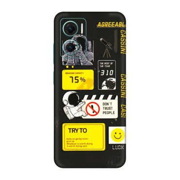 Xiaomi Redmi Phone Skins (All Models) - Black Cassini - 3D Embossed Finish (L-161) Redmi 11 Prime 5G