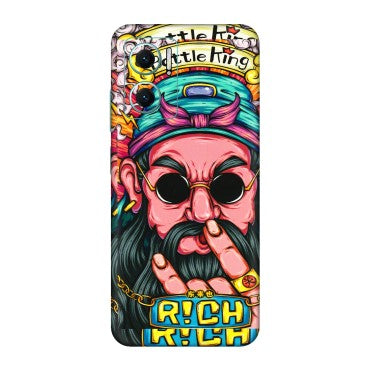 Xiaomi Redmi Phone Skins (All Models) - Battle King Dude Face - 3D Embossed Finish (L-178) Redmi 11 Prime 5G