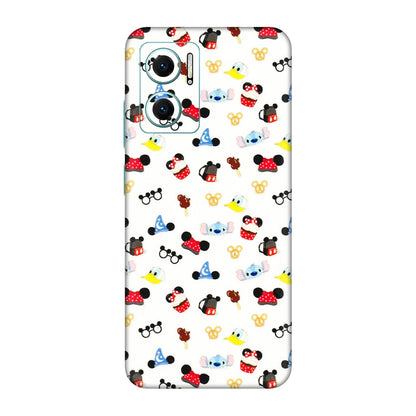 Xiaomi Redmi Phone Skins (All Models) - Minnie Mouse & Donald Doodles s - 3D Embossed Finish (L-194) Redmi 11 Prime 5G