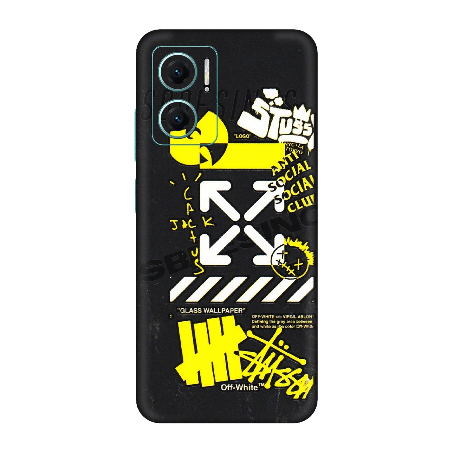 Xiaomi Redmi Phone Skins (All Models) - Anti Social Graffiti - 3D Embossed Finish (L-198) Redmi 11 Prime 5G