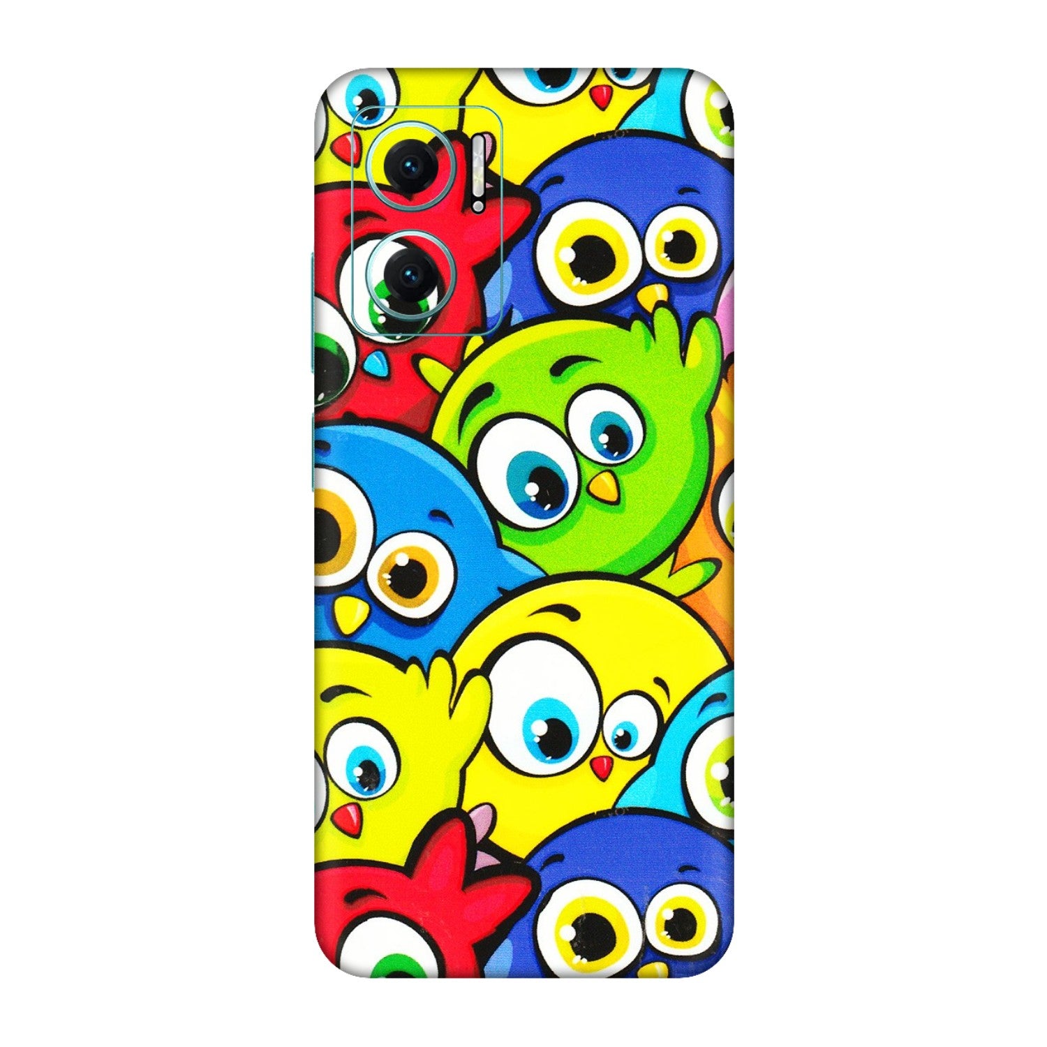 Xiaomi Redmi Phone Skins (All Models) - Cute Fluffy Birds - 3D Embossed Finish (L-213) Redmi 11 Prime 5G