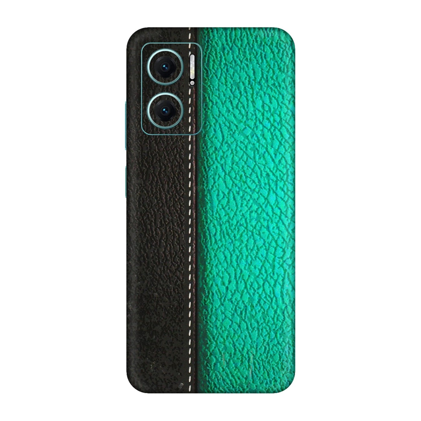 Xiaomi Redmi Phone Skins (All Models) - Black Green Dual  Leather Stich - 3D Embossed Finish (L-233) Redmi 11 Prime 5G