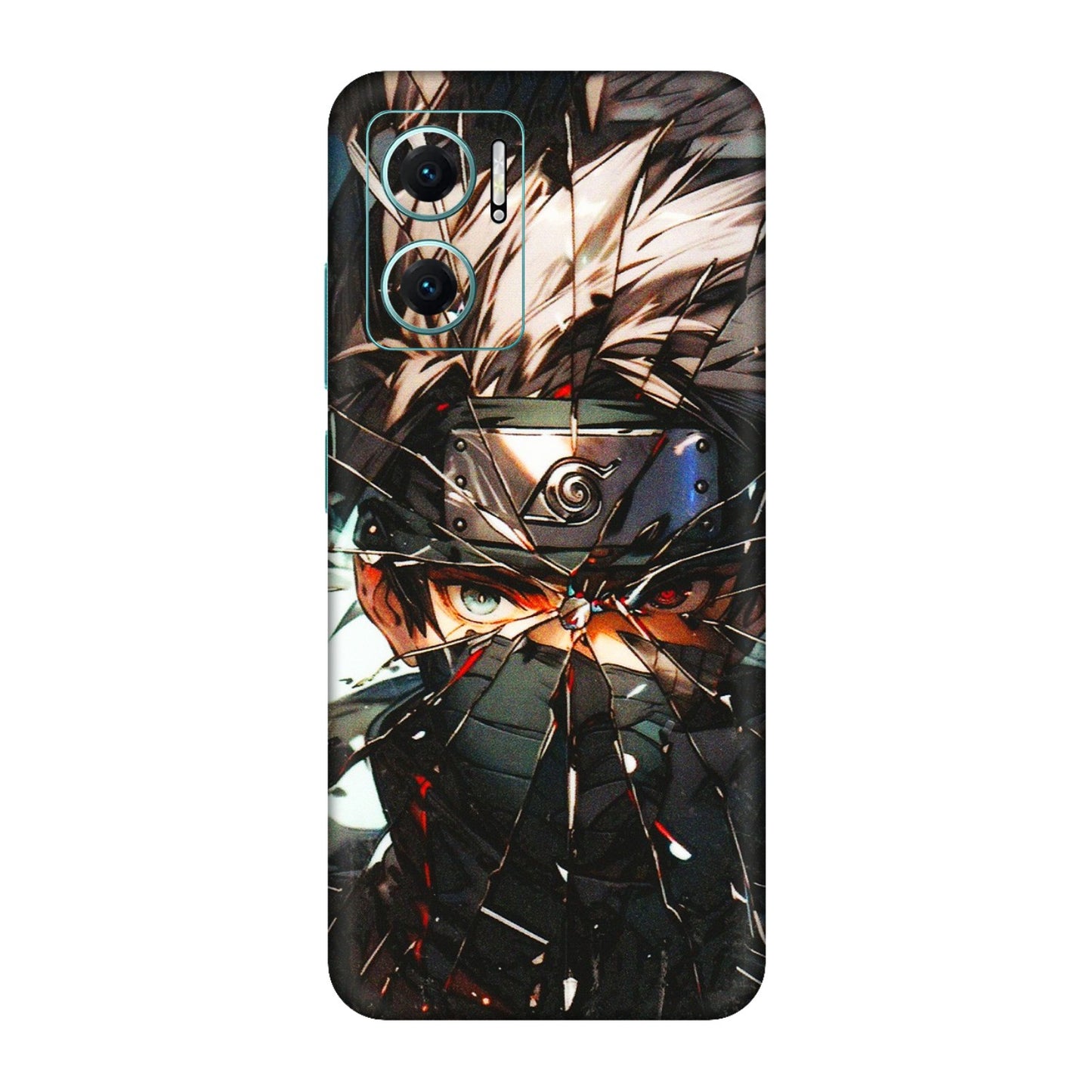Xiaomi Redmi Phone Skins (All Models) - Kakashi Shattered Glass Effect - 3D Embossed Finish (L-237) Redmi 11 Prime 5G