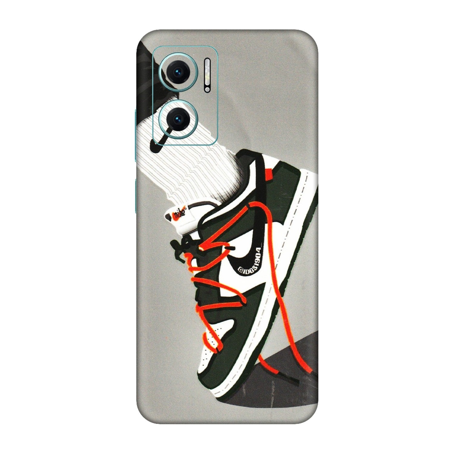 Xiaomi Redmi Phone Skins (All Models) - New Grey Sneaker - 3D Embossed Finish (L-261) Redmi 11 Prime 5G