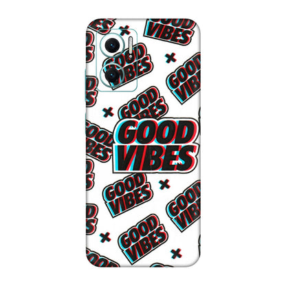 Xiaomi Redmi Phone Skins (All Models) - Good Vibes - 3D Embossed Finish (L-282) Redmi 11 Prime 5G