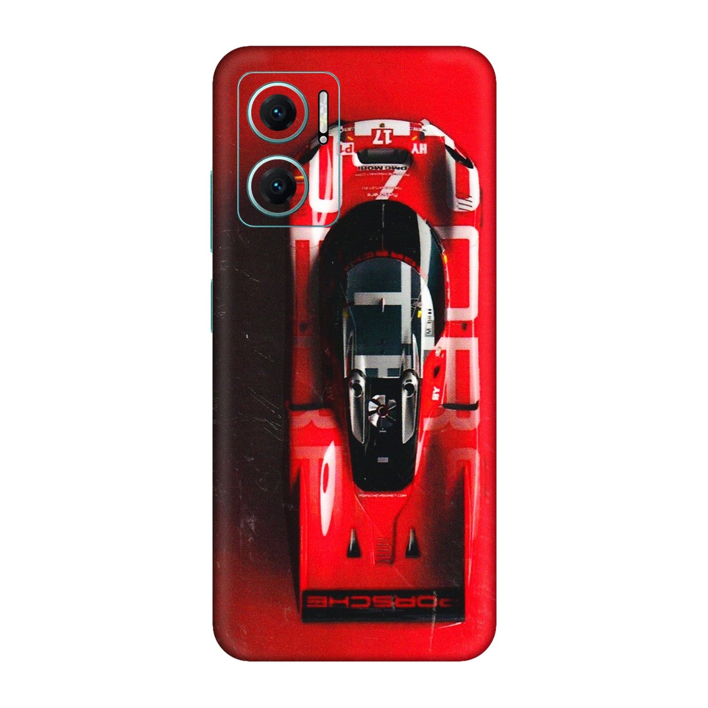 Xiaomi Redmi Phone Skins (All Models) - Red Porsche Car Logo - 3D Embossed Finish (L-315) Redmi 11 Prime 5G