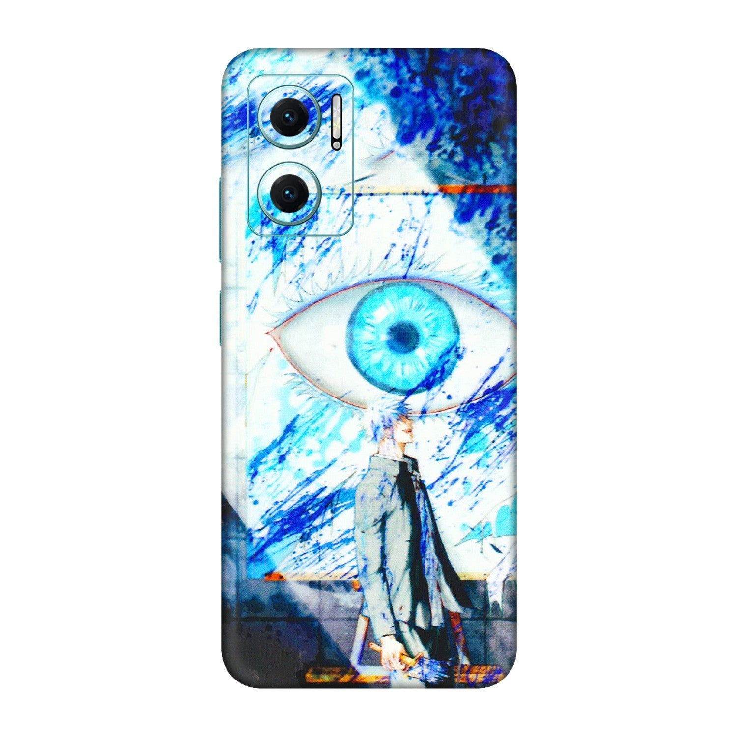 Xiaomi Redmi Phone Skins (All Models) - Anime Sea Blue Eye - 3D Embossed Finish (L-318) Redmi 11 Prime 5G