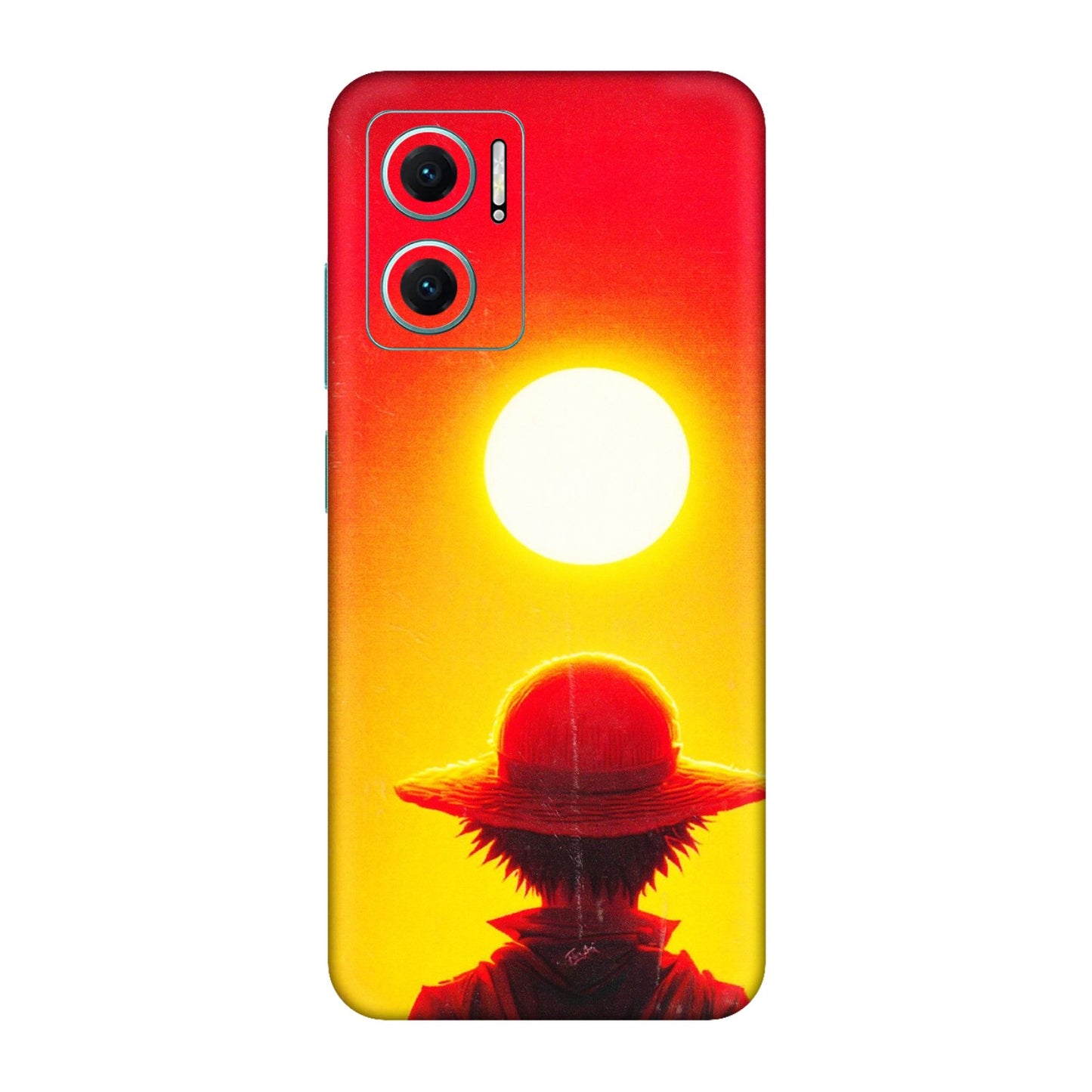 Xiaomi Redmi Phone Skins (All Models) - Cool Sunset With Monkey D.Luffy Anime - 3D Embossed Finish (L-329) Redmi 11 Prime 5G
