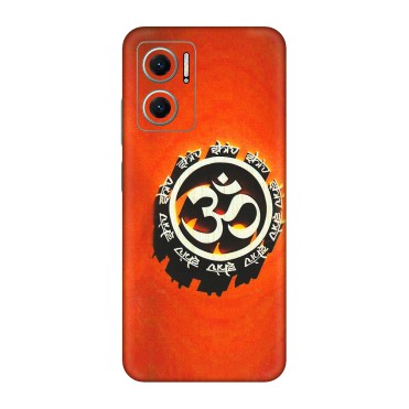 Xiaomi Redmi Phone Skins (All Models) - Aum Shiv Orange - 3D Embossed Finish (L-32) Redmi 11 Prime 5G