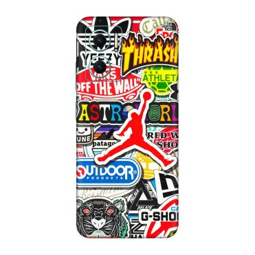Xiaomi Redmi Phone Skins (All Models) - Multi Brands Sticker Graffiti - 3D Embossed Finish (L-37) Redmi 11 Prime 5G