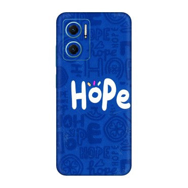 Xiaomi Redmi Phone Skins (All Models) - Hope Doodles Blue - 3D Embossed Finish (L-43) Redmi 11 Prime 5G