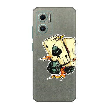 Xiaomi Redmi Phone Skins (All Models) - Grey Cards Of Ace - 3D Embossed Finish (L-77) Redmi 11 Prime 5G