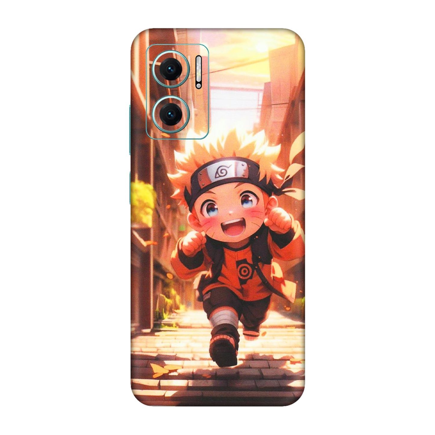 Xiaomi Redmi Phone Skins (All Models) - Naruto Cute Toon Running - Matte Finish (M-04) Redmi 11 Prime 5G