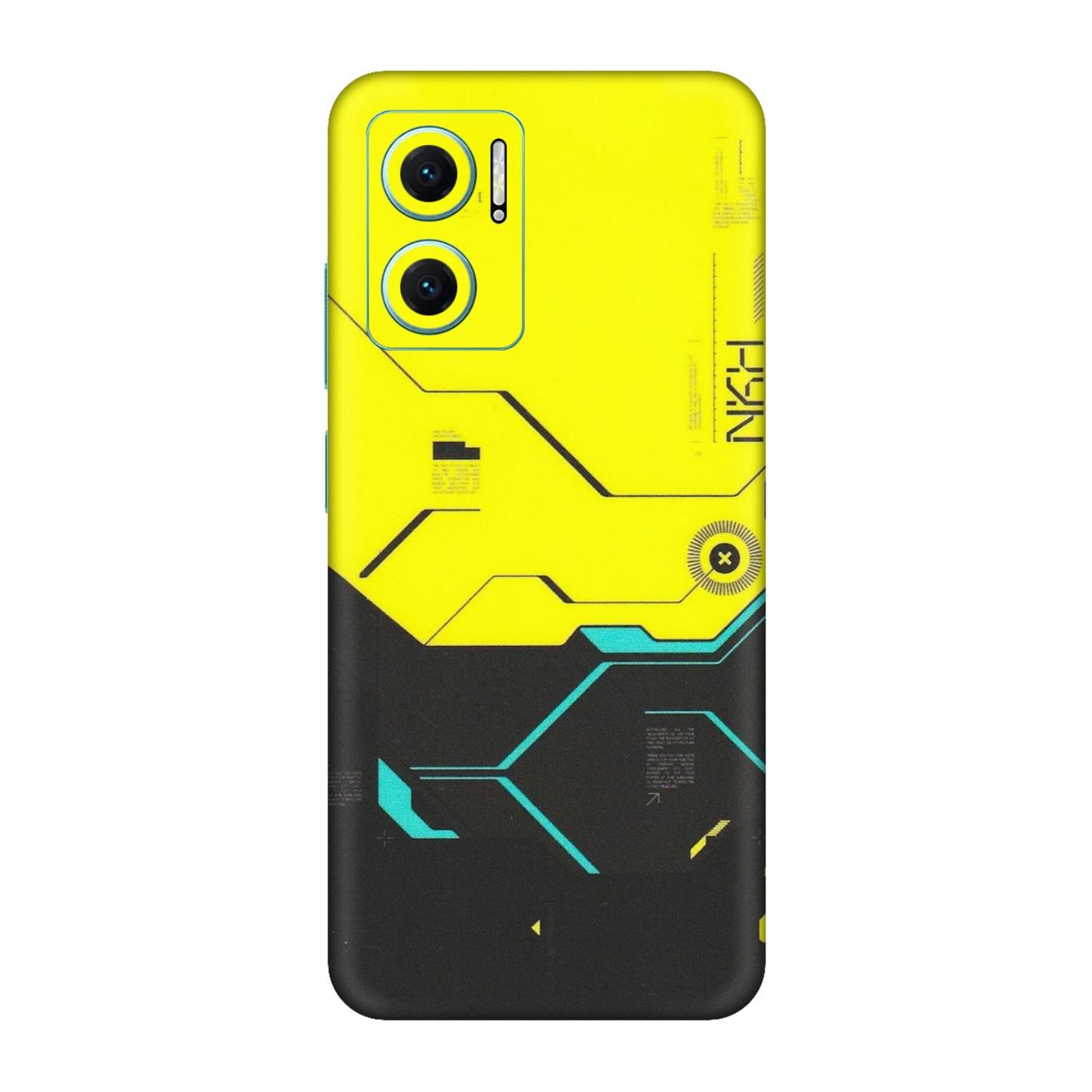 Xiaomi Redmi Phone Skins (All Models) - Black Yellow Technica - Matte Finish (M-53) Redmi 11 Prime 5G
