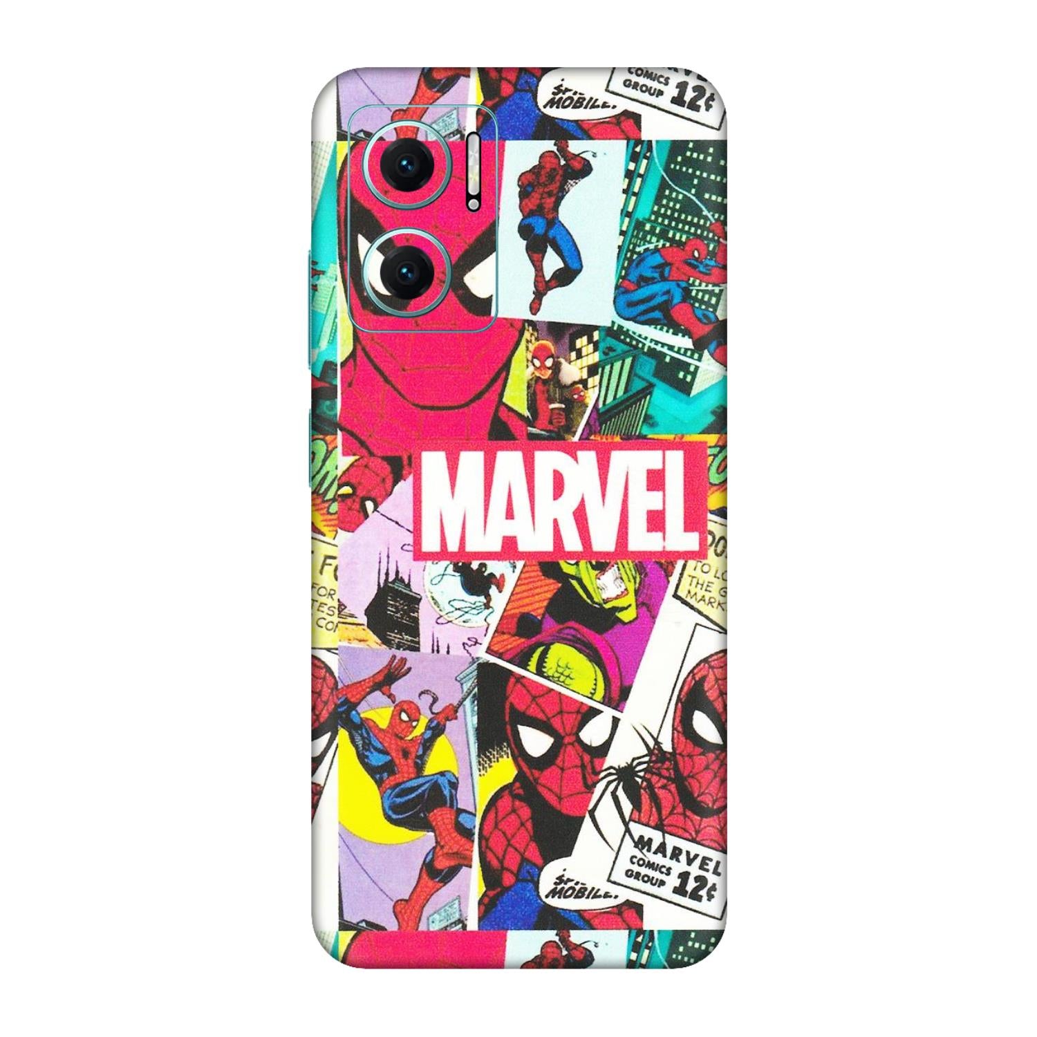 Xiaomi Redmi Phone Skins (All Models) - Marvel Comic Spiderman Grafitti - Matte Finish (M-72) Redmi 11 Prime 5G