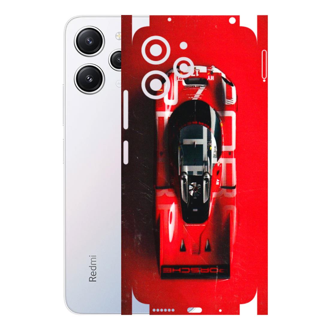 Xiaomi Redmi Phone Skins (All Models) - Red Porsche Car Logo - 3D Embossed Finish (L-315) Redmi 12 4G