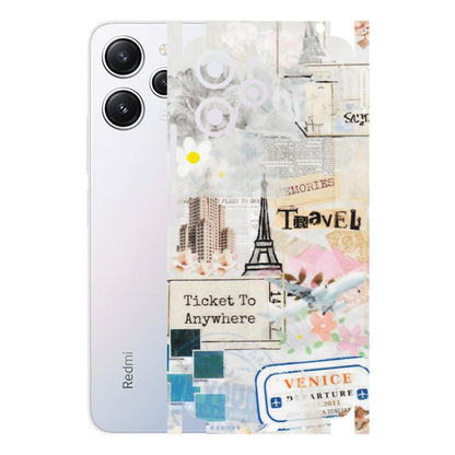 Xiaomi Redmi Phone Skins (All Models) - Travel Memories - Transparent Finish (T-09) Redmi 12 4G