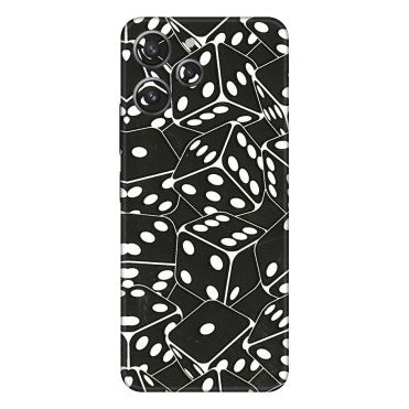 Xiaomi Redmi Phone Skins (All Models) - Big Black Dices - 3D Embossed Finish (L-106) Redmi 12 4G
